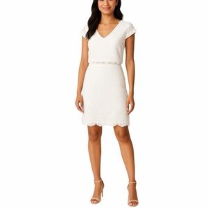 Midnight Doll New White Lace Crop V-neck Top Mini Skirt Set Juniors Size 11